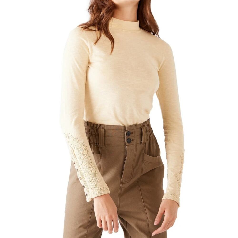 Free People Hooked On You Cuff Top Wheat Size XS $98.00